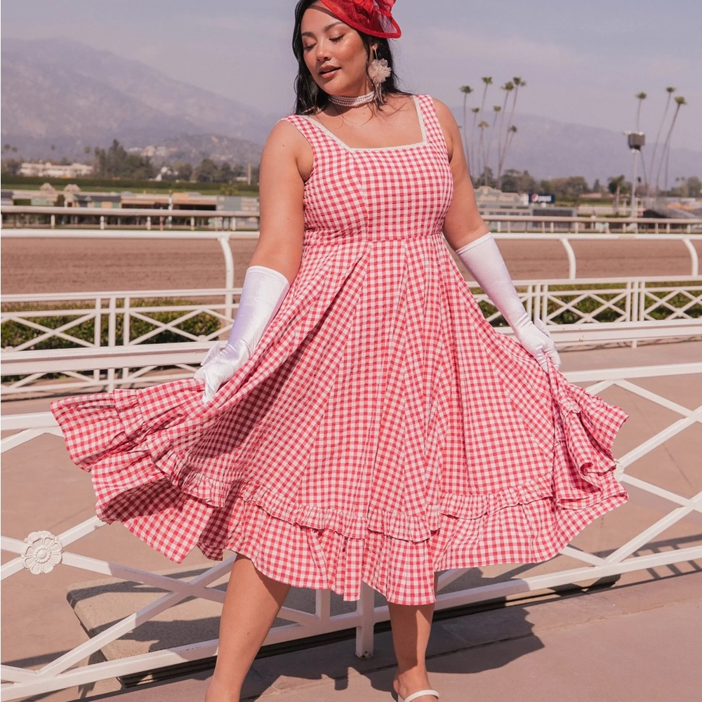 Jessakae Daze Dress Red Gingham 3X